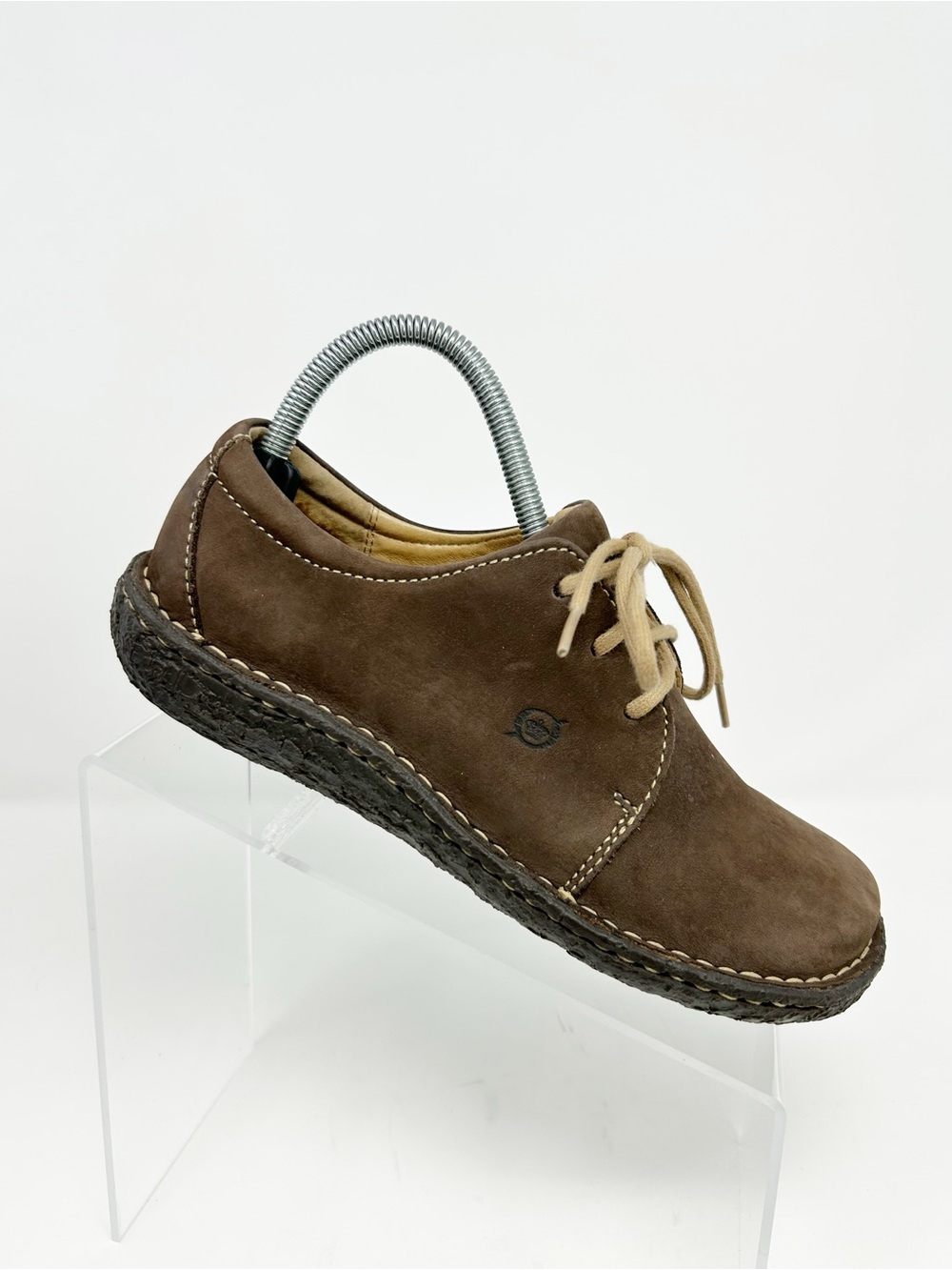 BORN Lace-Up Oxford Shoes Womens Brown Comfort Cushioned Round Toe Casual Size 7